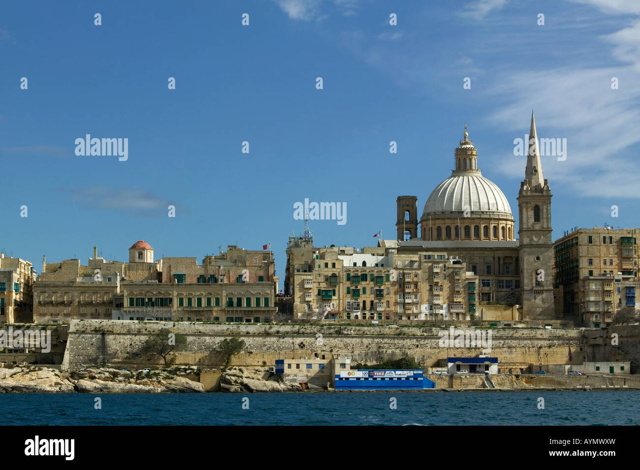 Carmelite church with dome and St Paul's Anglican pro-cathedral with ...