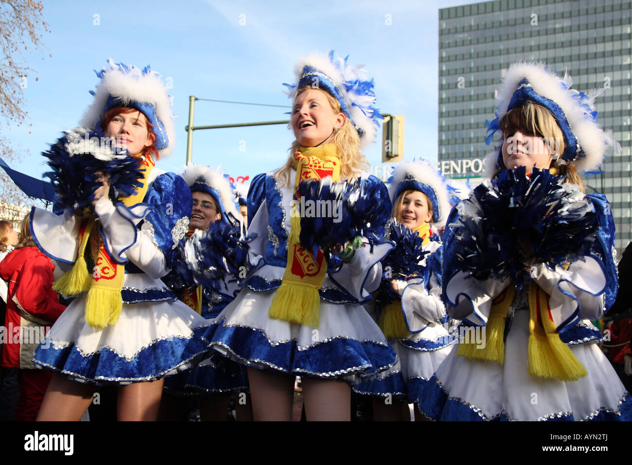 Europa Europe Germany Deutschland Berlin Kaiser Wilhelm Gedaechtniskirche Emperor William Memorial Church Karneval Carnival Stock Photo