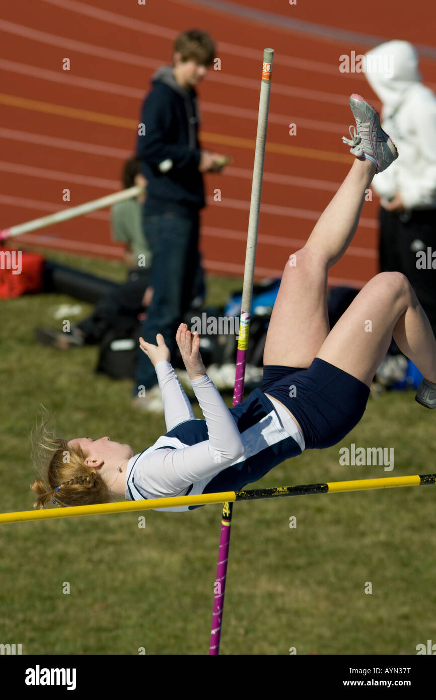 Missed pole vault attempt Stock Photo Alamy