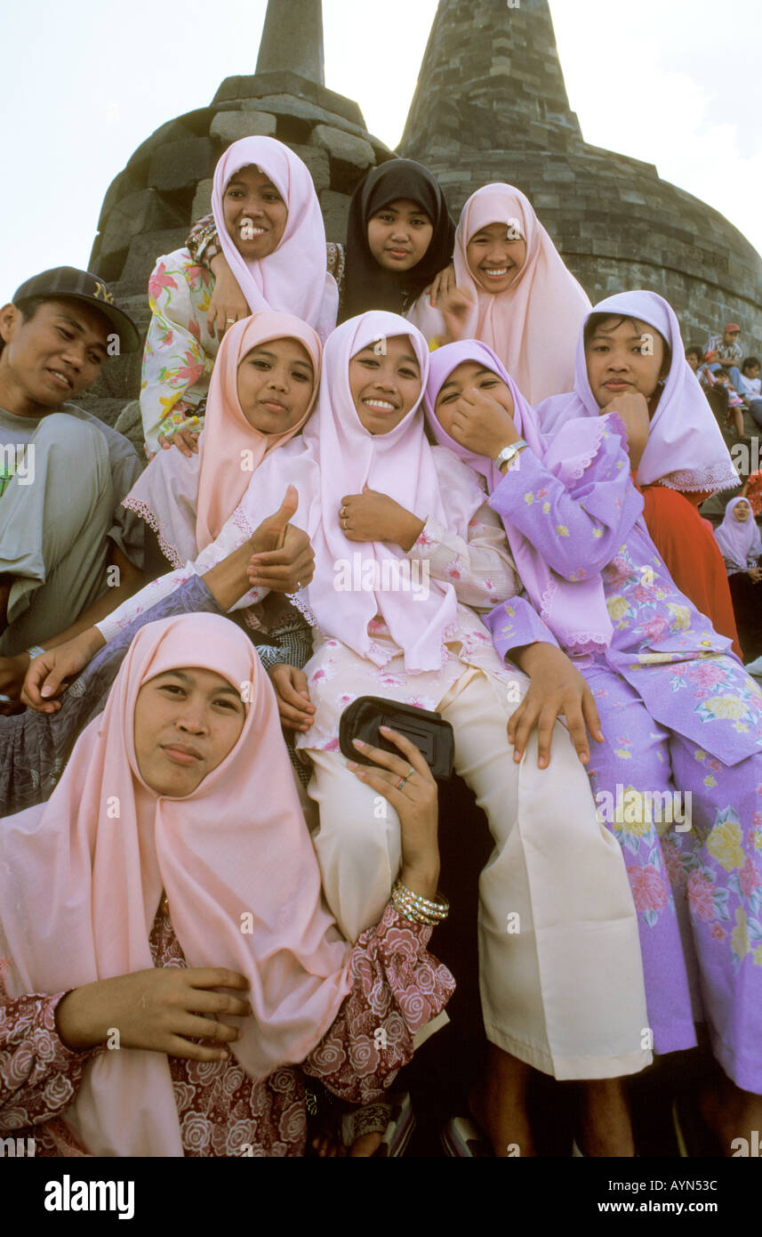 Asia Indonesia Java Borobudor  Stock Photo