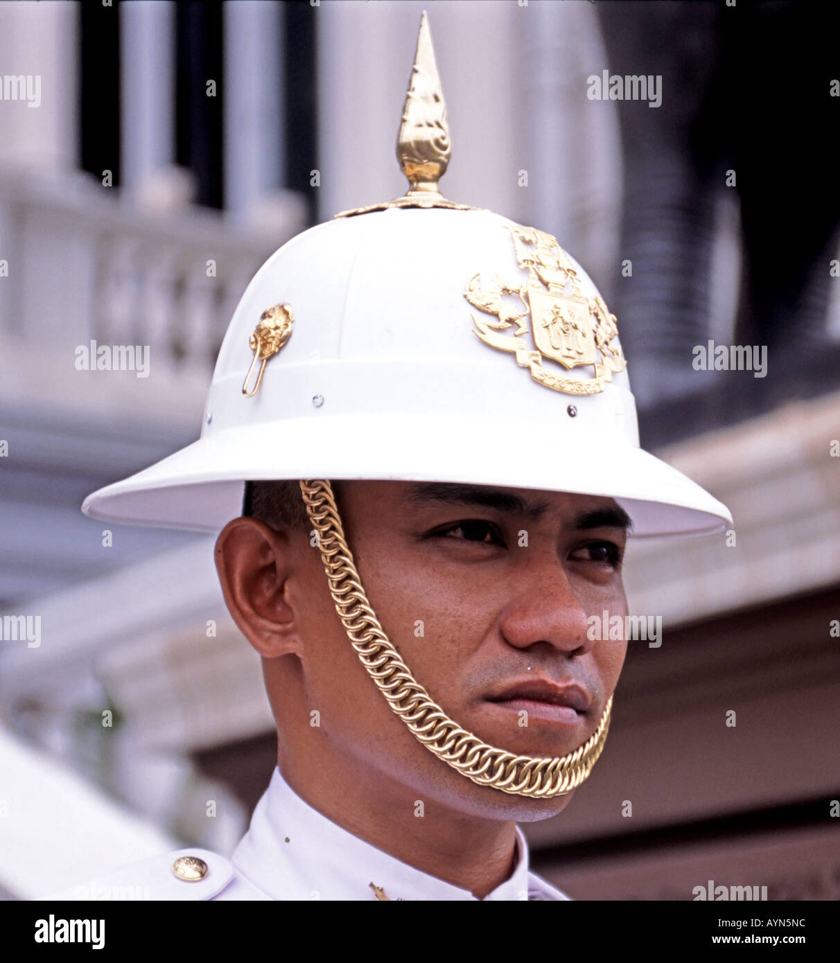 Guard kings palace bangkok thailand stock photo alamy