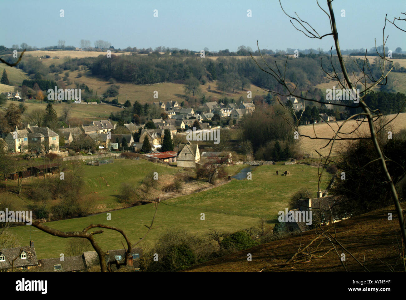 Naunton village in Gloucestershire in the Cotswolds, England, UK. Stock Photo