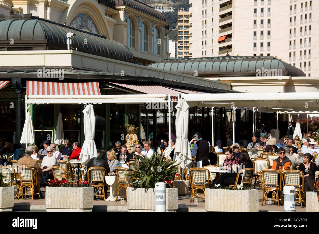 Cafe de Paris in Monte Carlo, Monaco Stock Photo