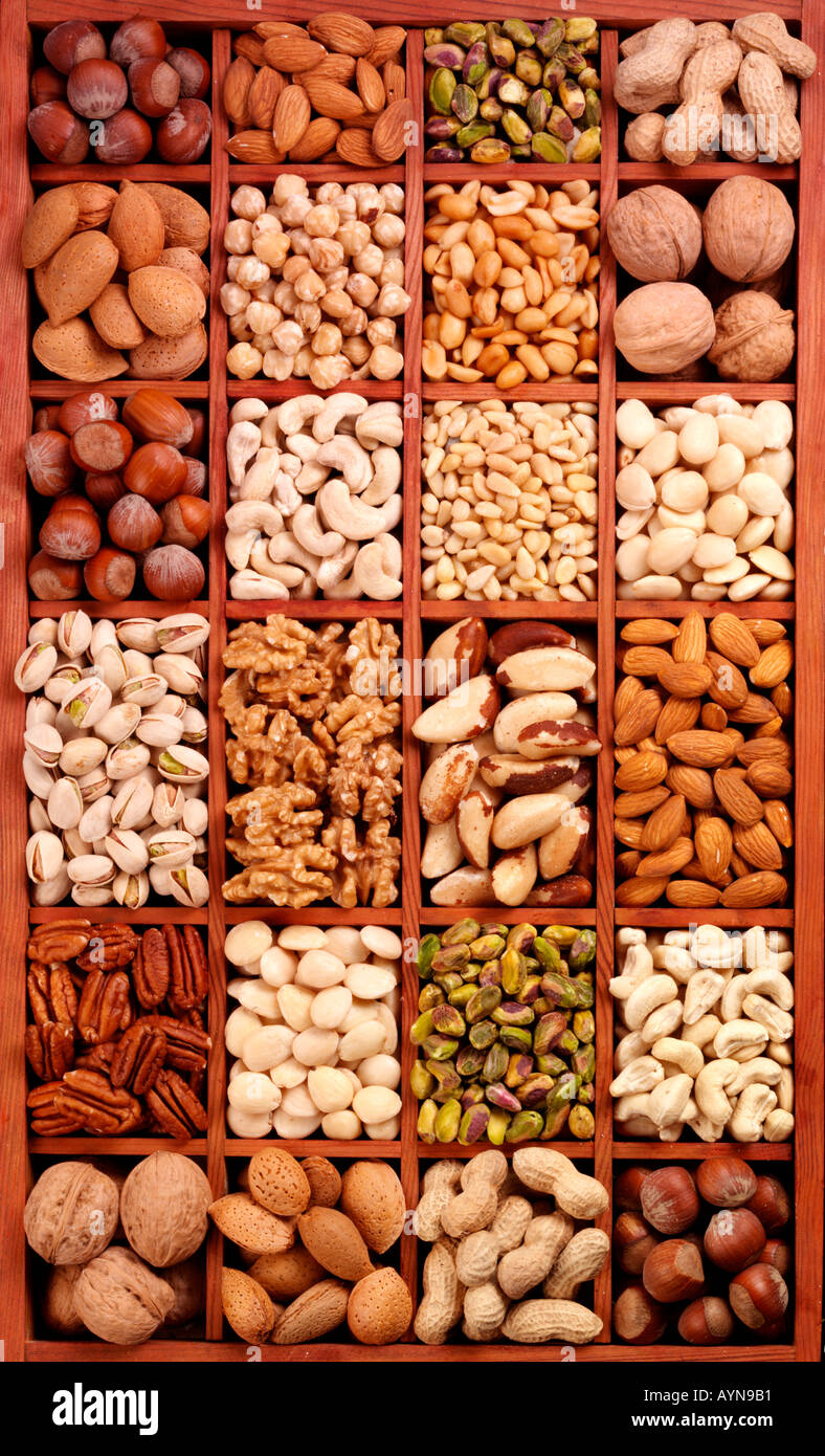 ASSORTED NUTS Stock Photo