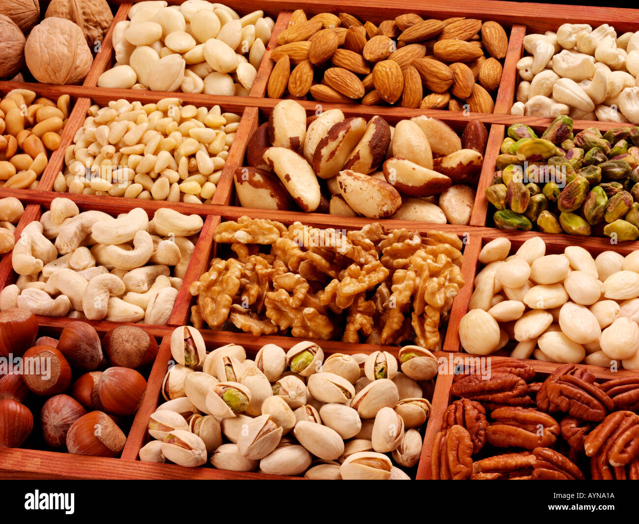 ASSORTED NUTS Stock Photo