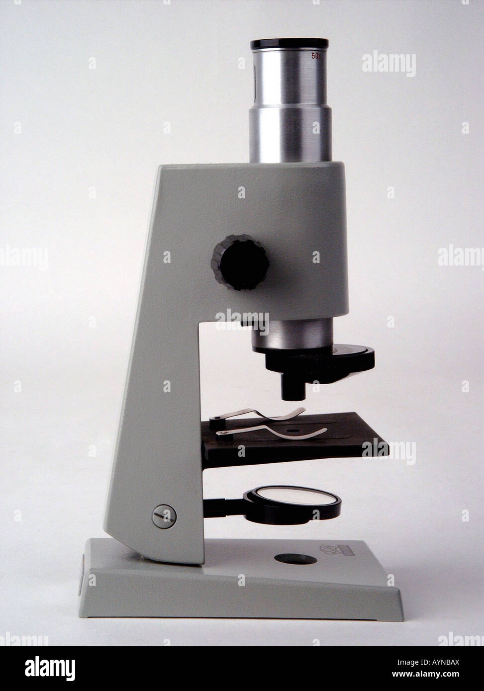 technics, microscope, GDR, 20th century, historic, historical, technic, optic, object, studio shot, Stock Photo