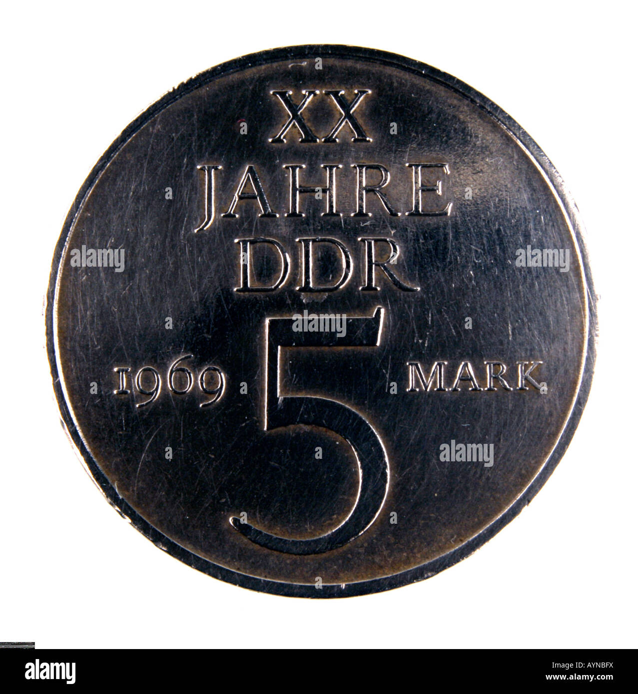 money, coins, GDR, 5 Mark coin "XX Jahre DDR", 1969 Stock Photo - Alamy