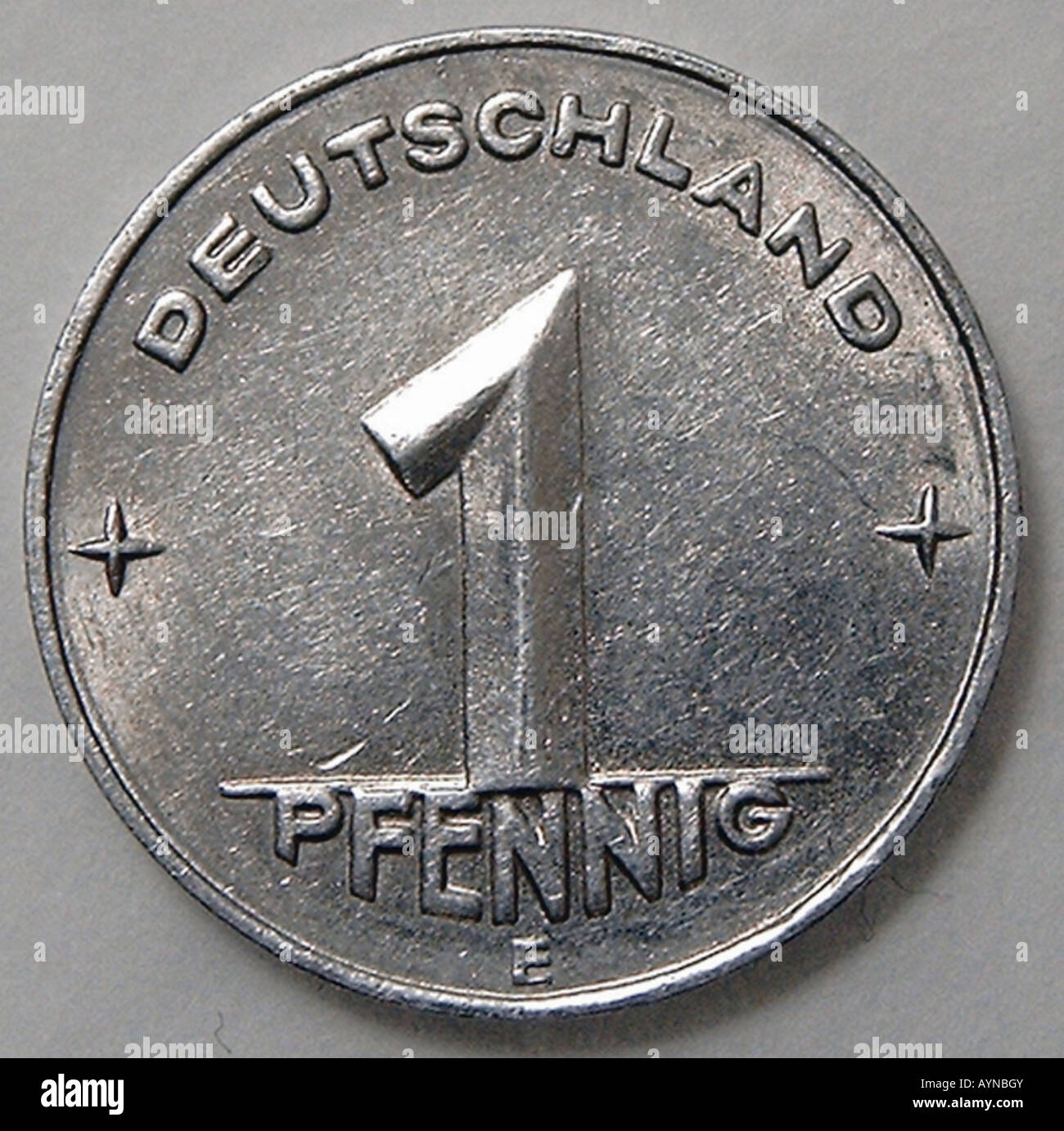 money, coins, GDR, Deutschland, 1 Pfennig, GDR, 1953 Stock Photo - Alamy