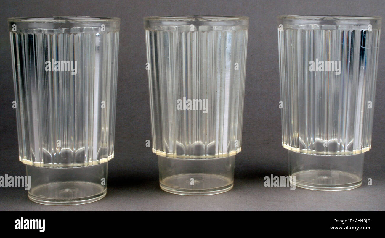 household, dishes / vessels, acrylic drinking glasses, produced by VEB