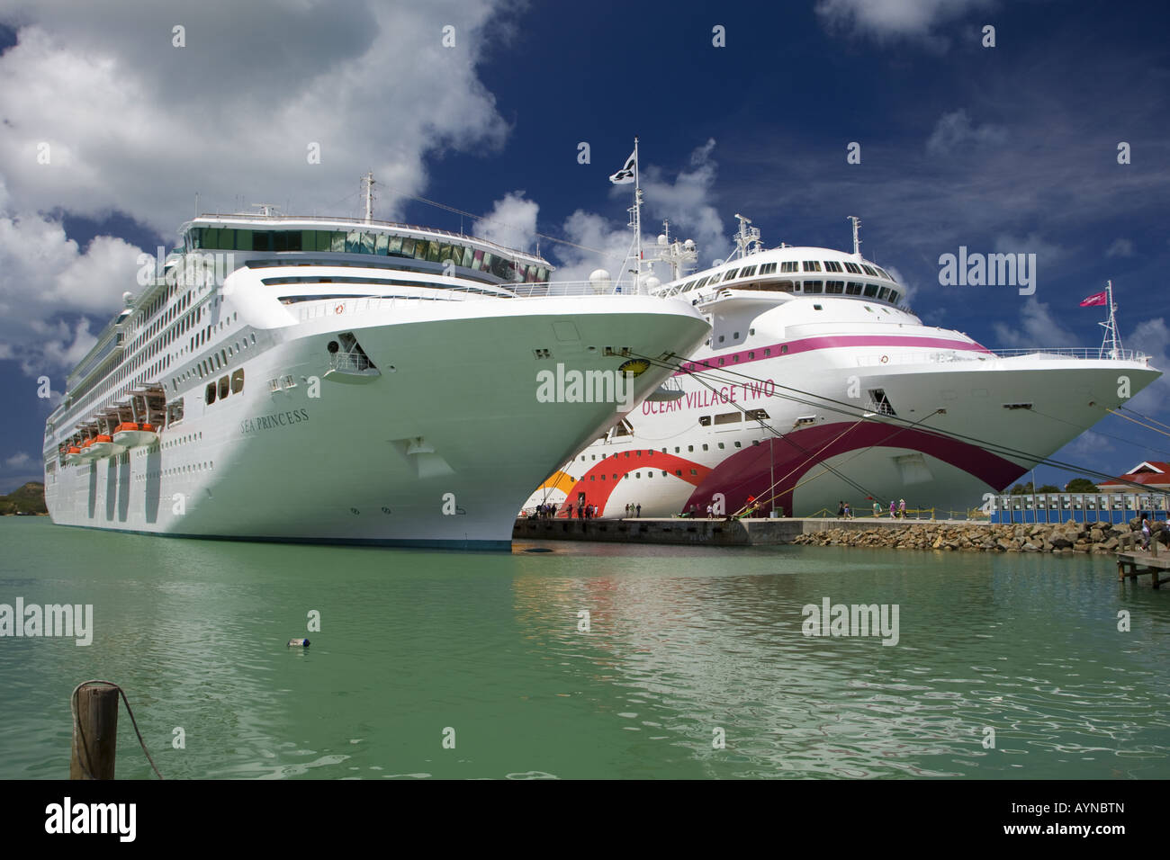 Cruise Ships at Heritage Quay, St John's, Antigua Stock Photo