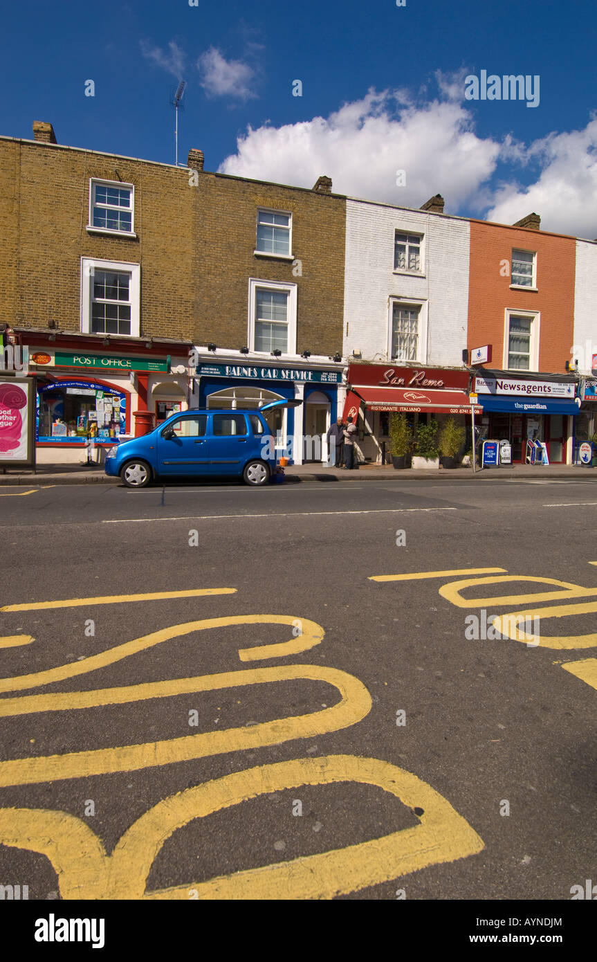 Local Shops On Castelnau Barnes Sw13 London United Kingdom Stock