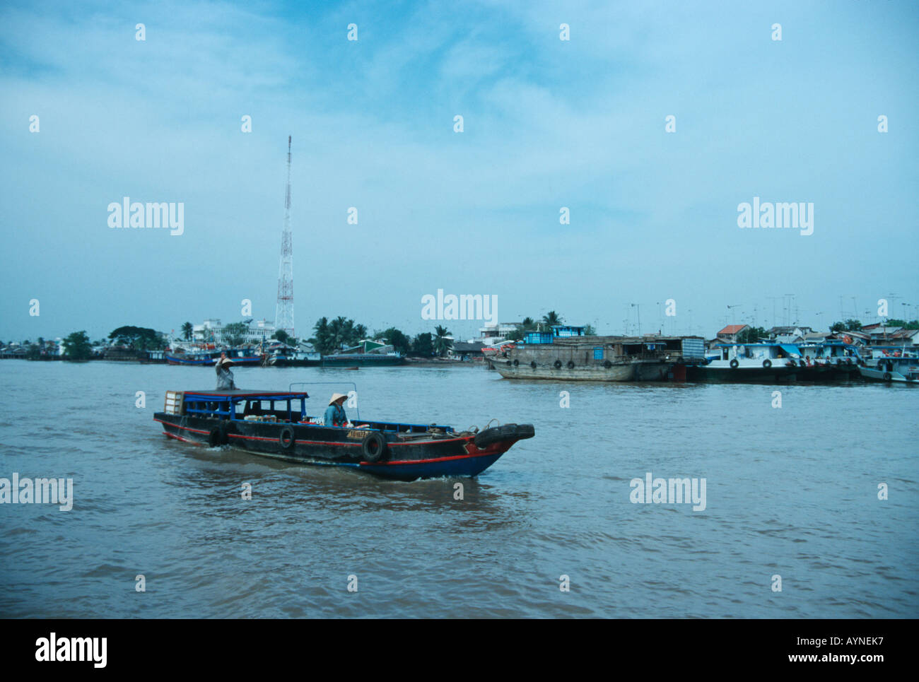 Fishing boat in Vietnam Mekong Delta Stock Photo - Alamy