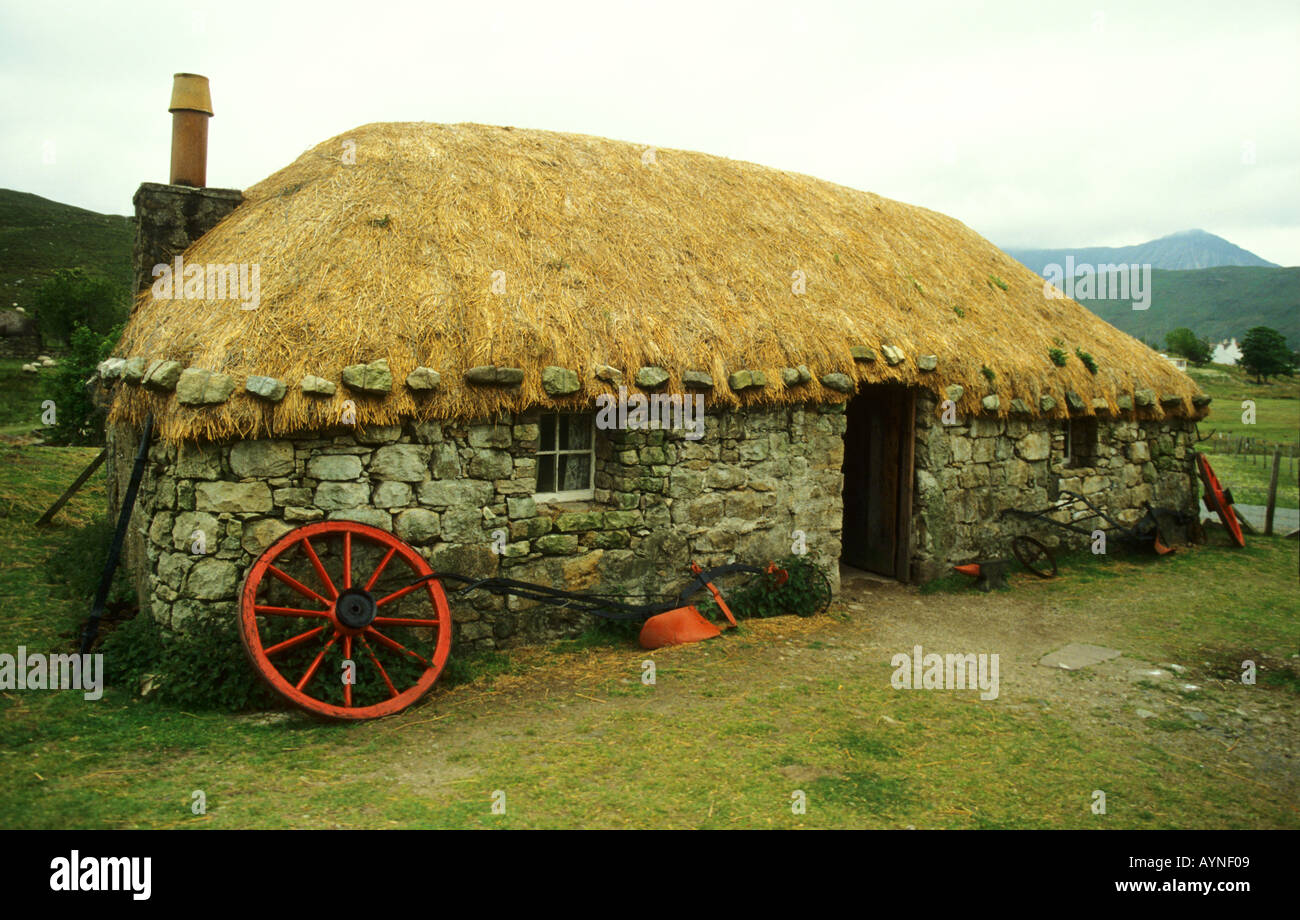 village Black houses Outer and Inner Hebrides Scotland UK Europe Stock