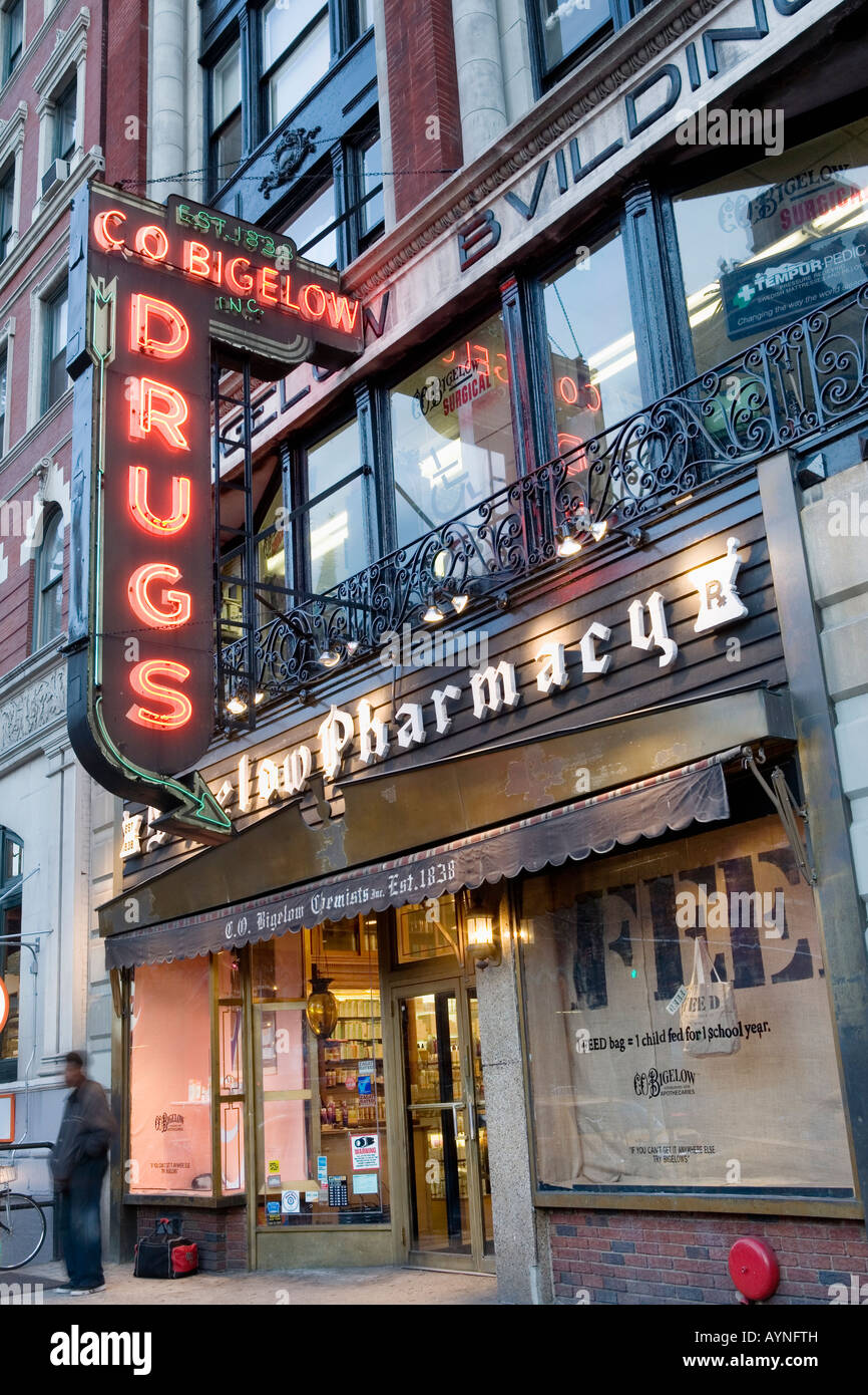 Bigelow Apothecary oldest in USA West Village New York City Stock Photo