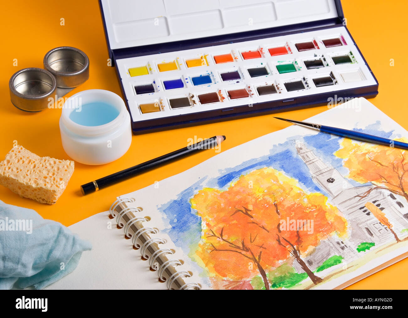 Sketchbook and paint hi-res stock photography and images - Alamy