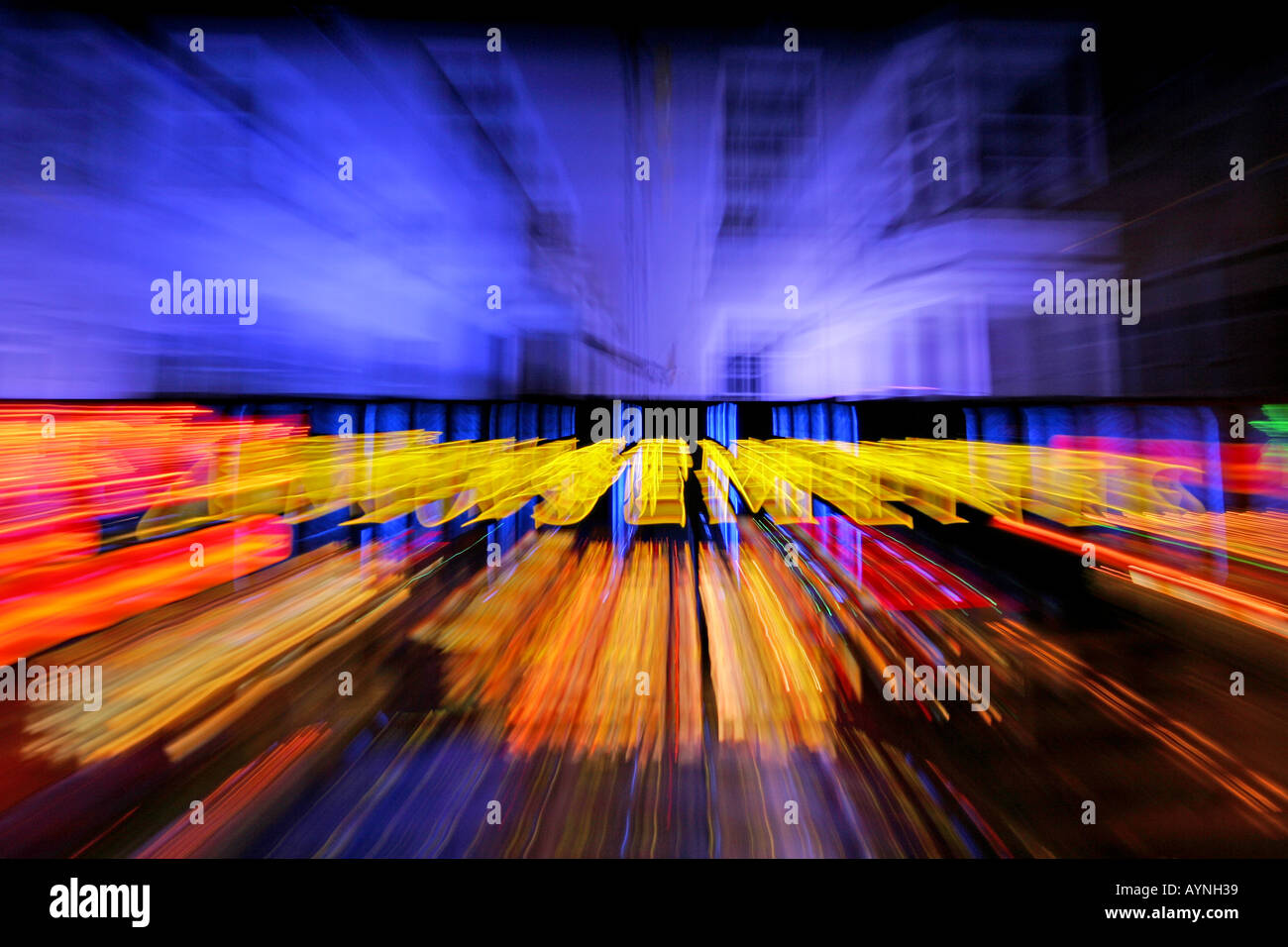zoomed image of amusement arcade in Rhyl Stock Photo