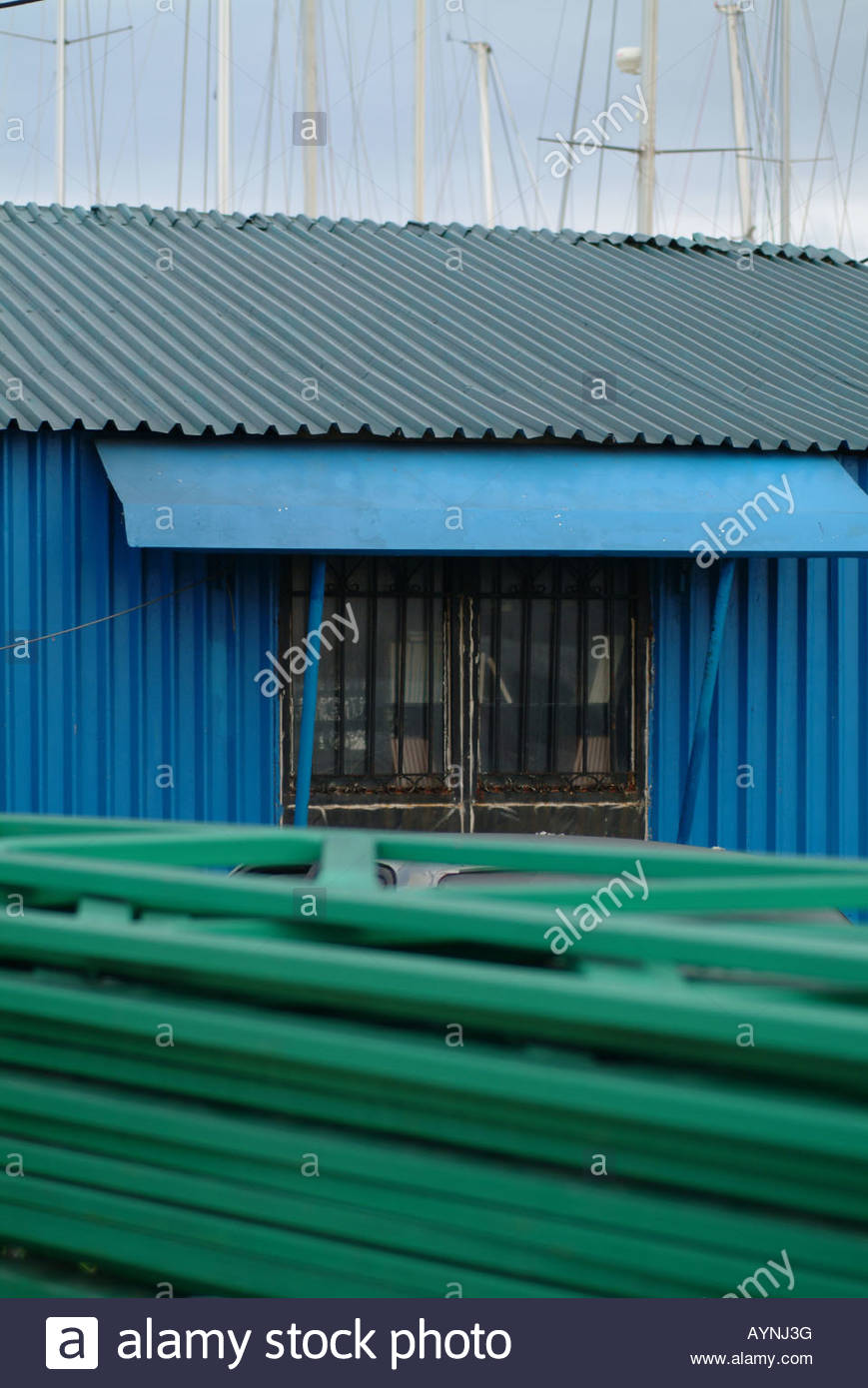 Corrugated metal steel shack shed building old iron sheet 