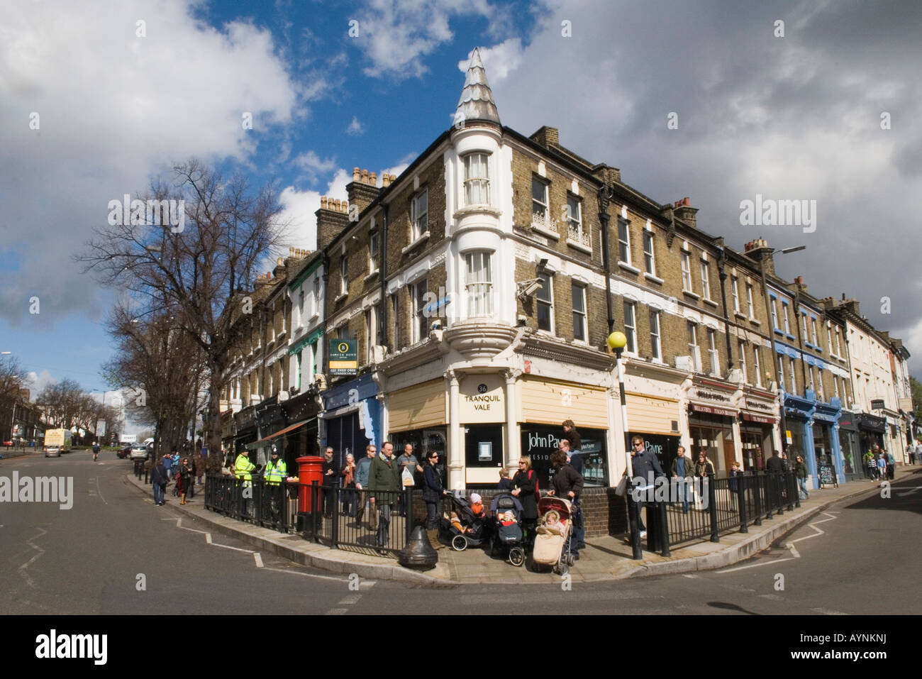 Blackheath Village South east London UK Looking up "Tranquil Vale" on