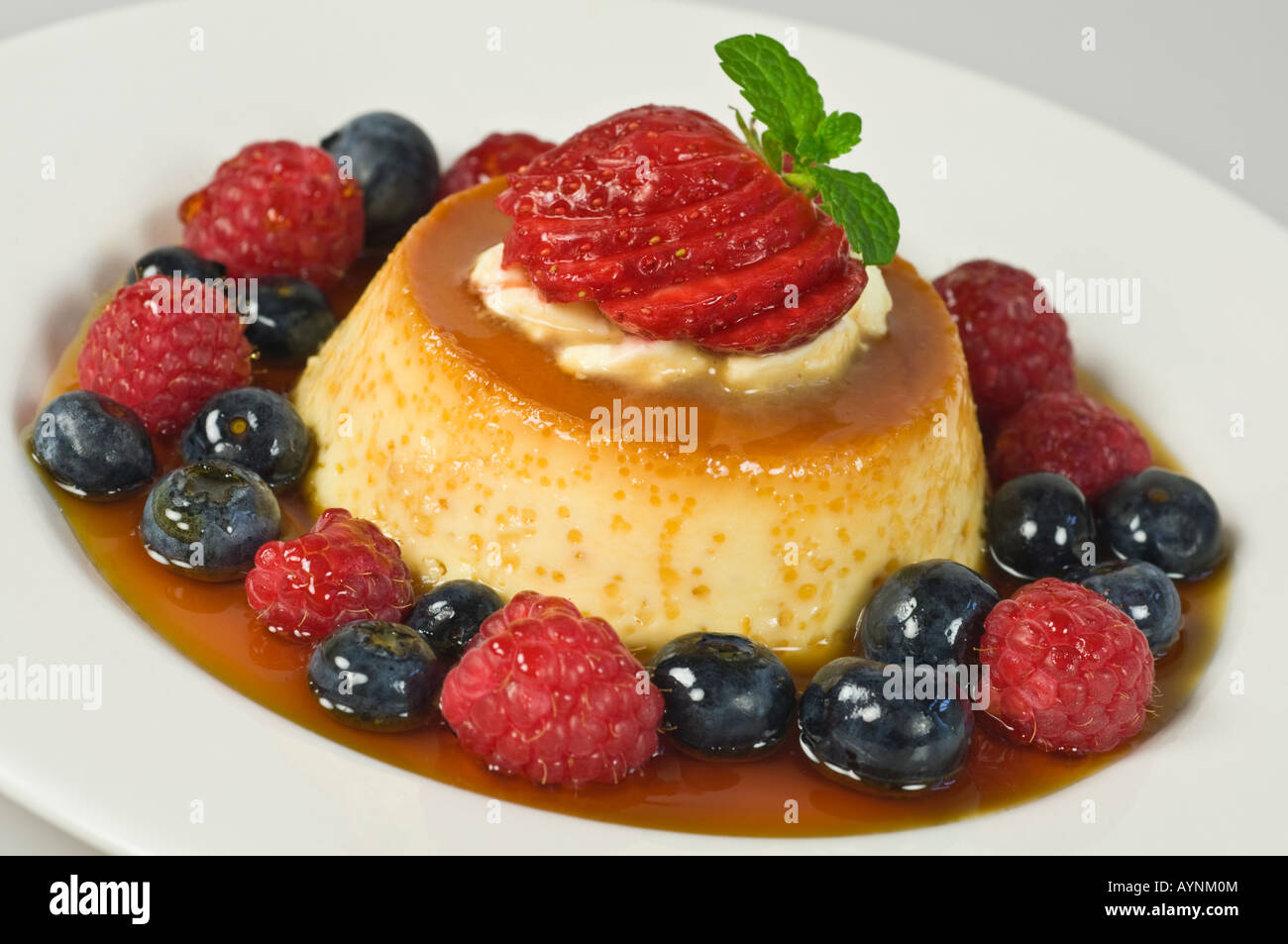 Crème Caramel France Europe Dessert Food Stock Photo Alamy