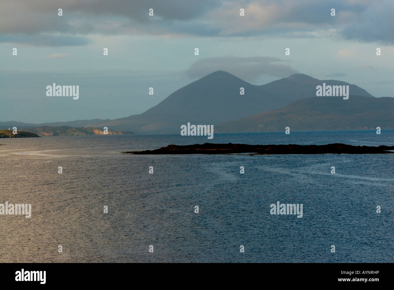 view of Isle of Skye and Crowlin Isles from Applecross Penninsula Stock ...