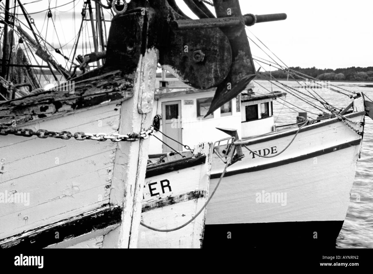 Fishing boats on Skull Creek. Hilton Head Island, South Carolina Stock