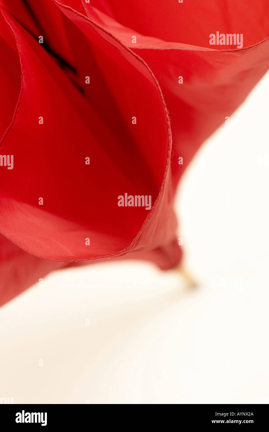 Geschlossener roter Regenschirm Stock Photo