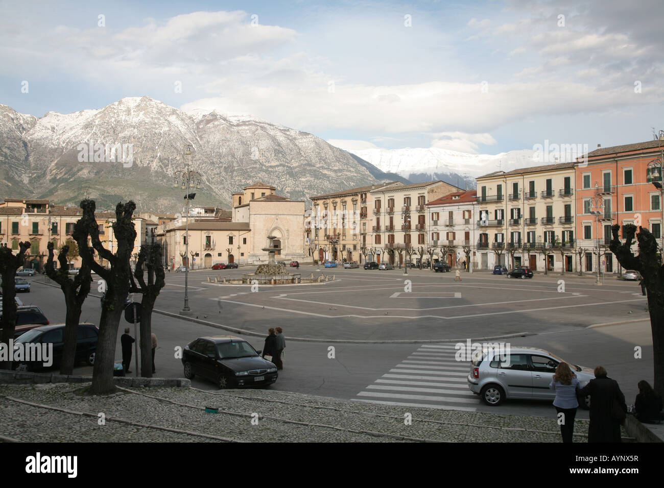 Main Square, Sulmona, Abruzzo, Italy Stock Photo