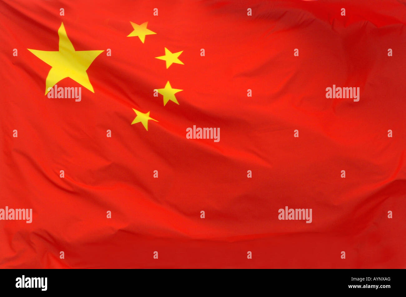 A Chinese flag in China Stock Photo