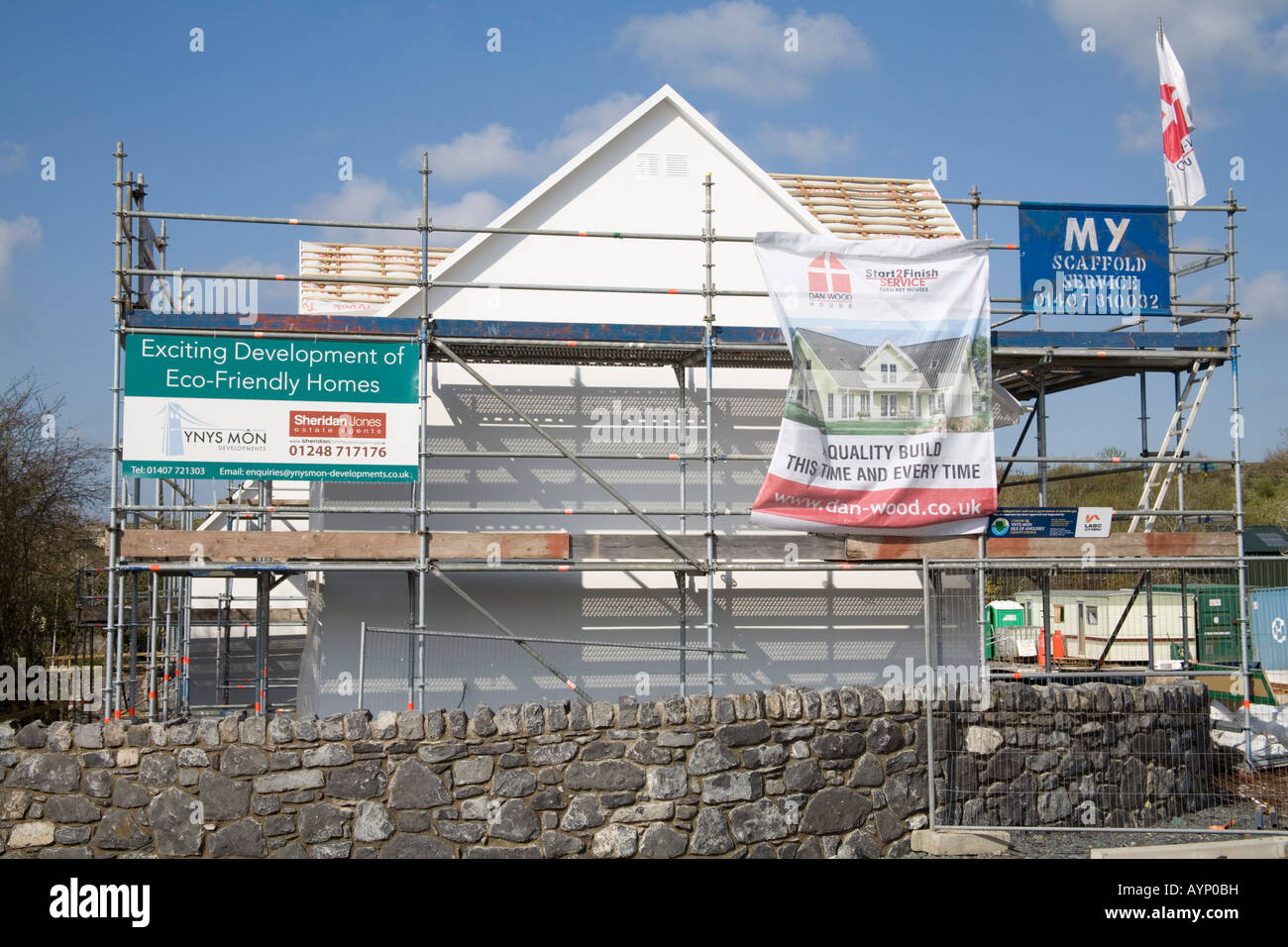 Isle of Anglesey North Wales UK April An exciting new development of eco friendly houses for