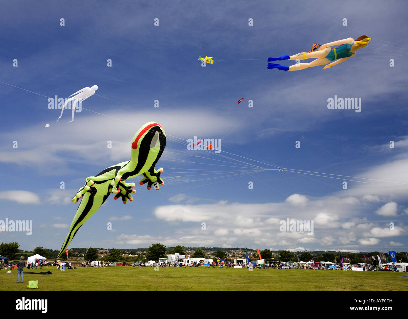 Impressive Kite's flown at the Annual Exmouth Kite Festival, Devon Stock Photo
