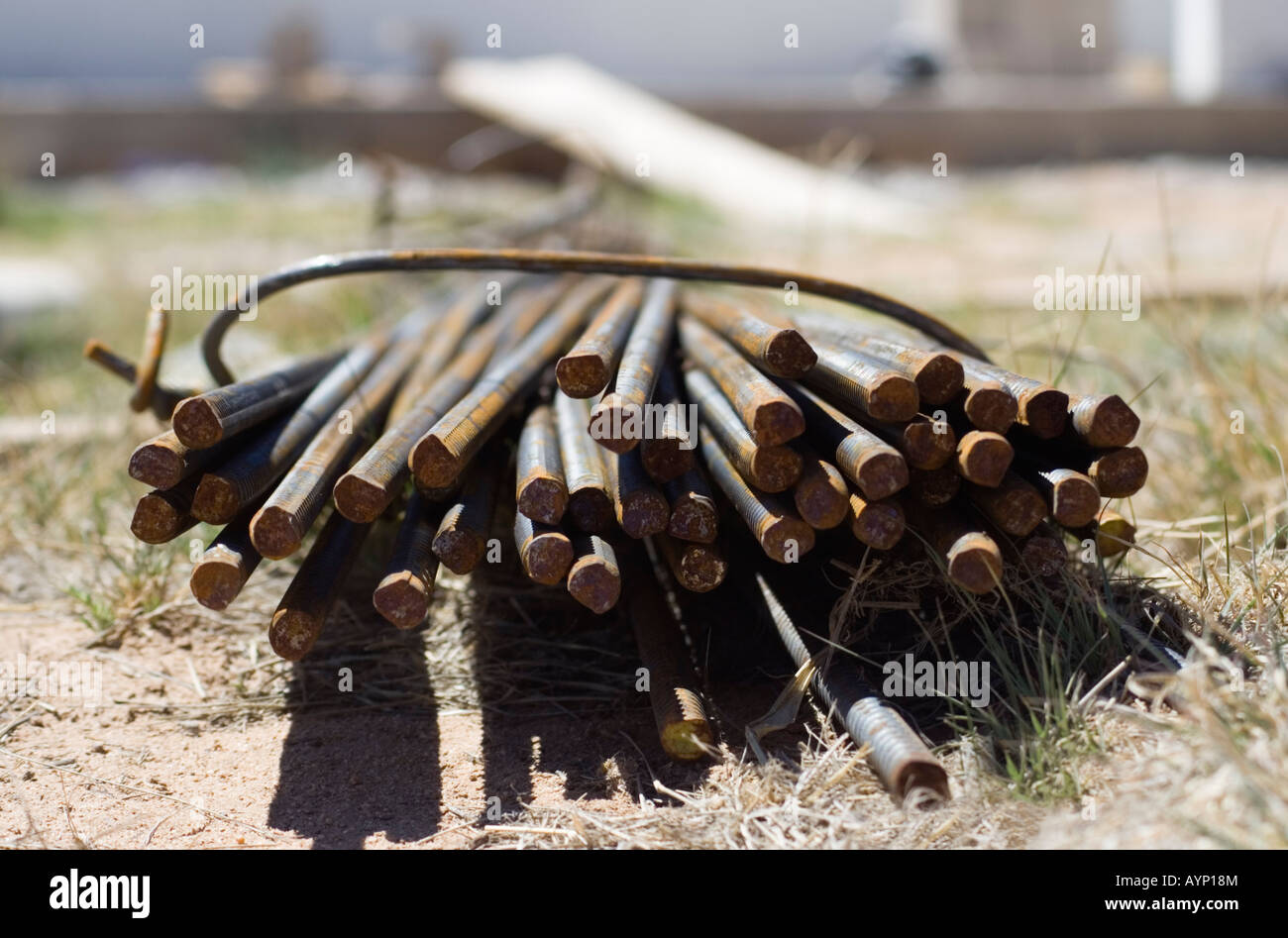 Bundle of steel reinforcing bars (rebars Stock Photo Alamy