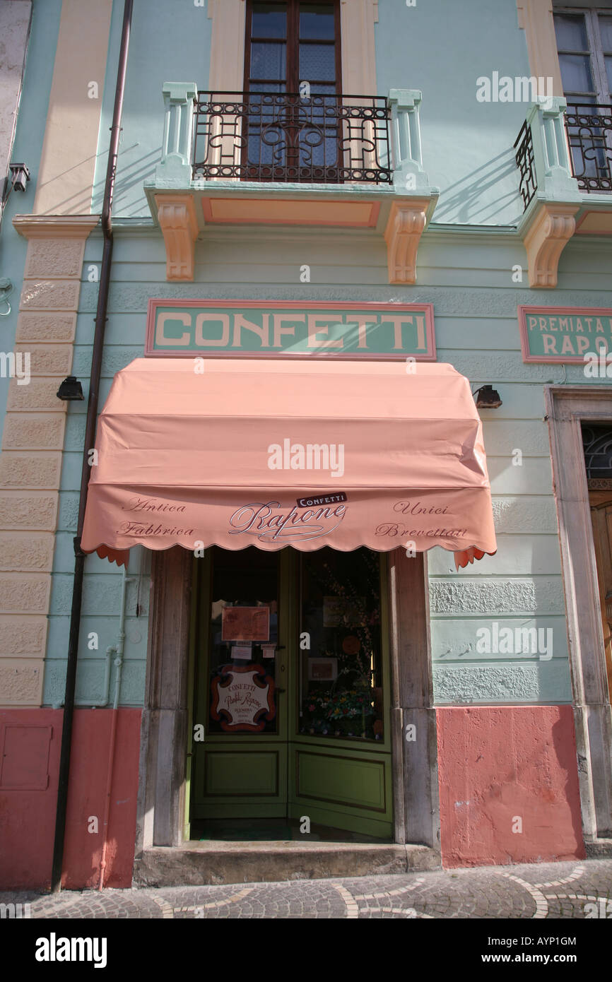 Confetti store, Sulmona, Abruzzo, Italy Stock Photo