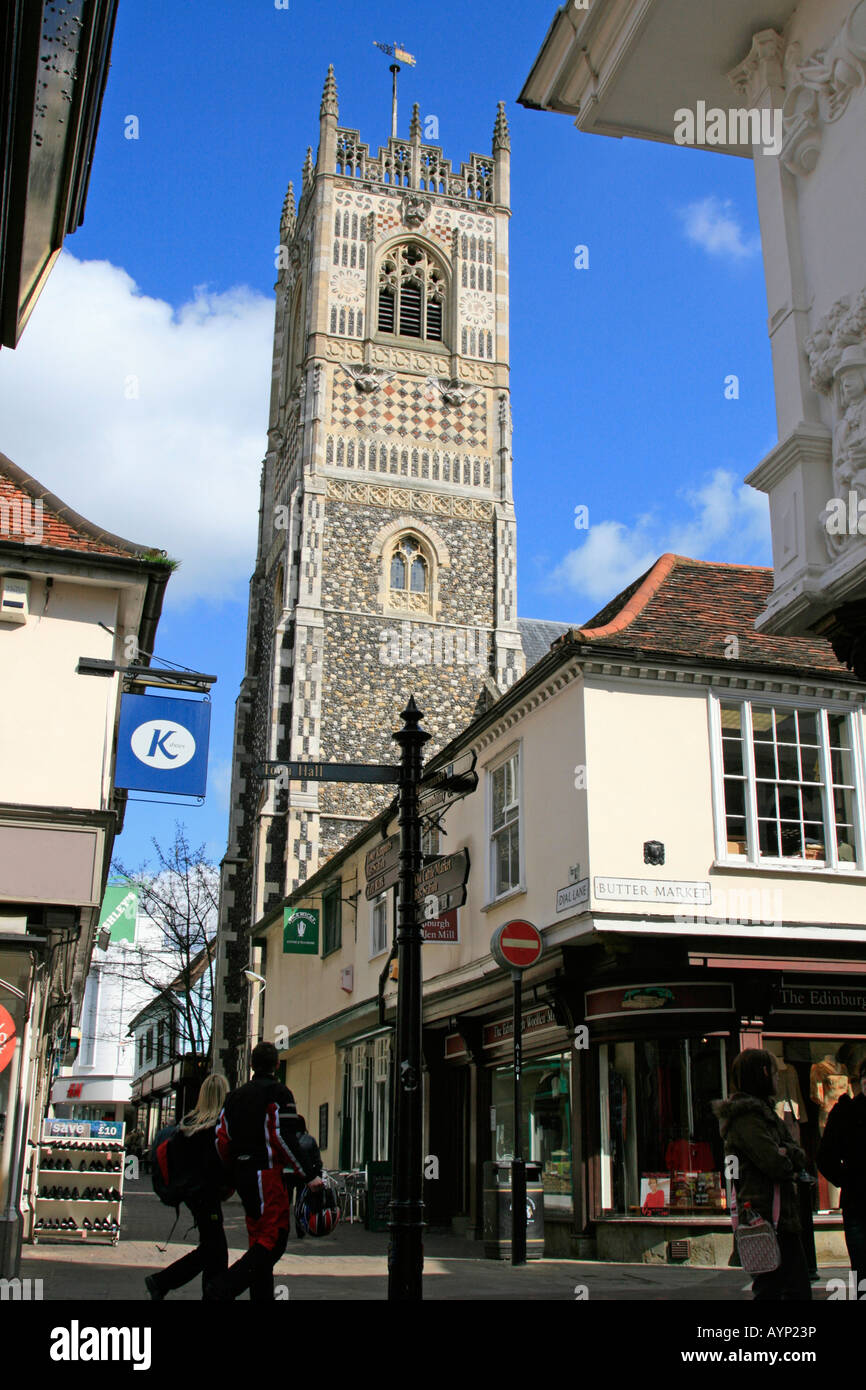 Ipswich town centre shopping county town of suffolk east anglia england ...
