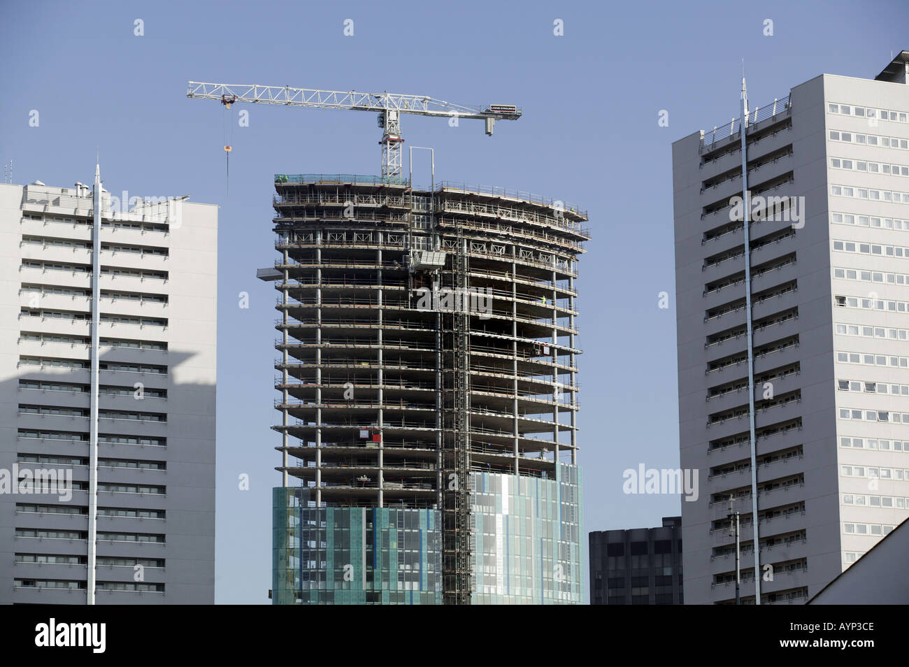 Beetham Tower at Holloway Circus a mixed use tower block being built in the centre of Birmingham England UK Stock Photo