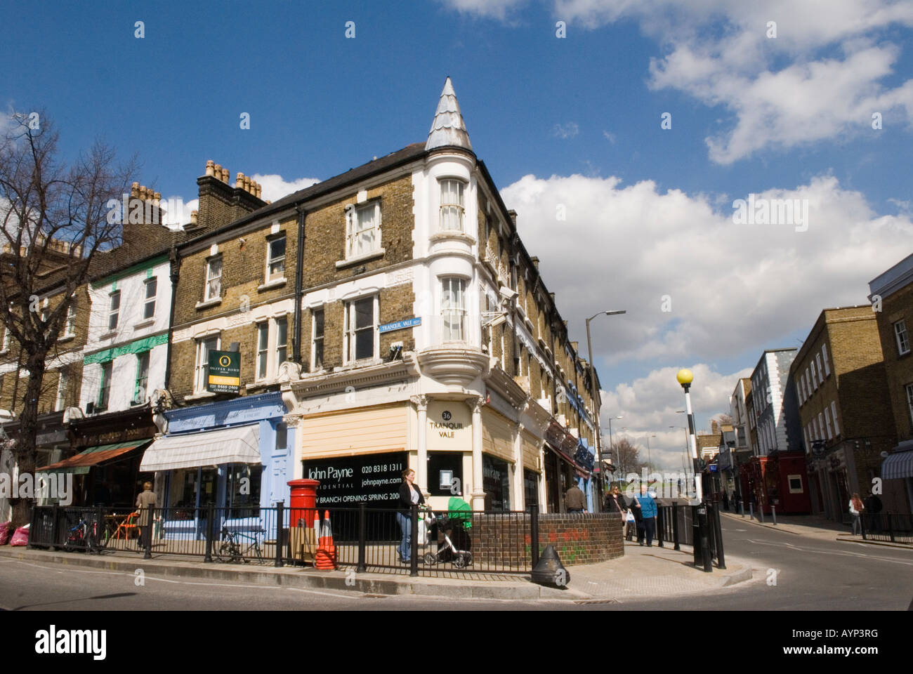 "Blackheath Village" South east London UK Looking up Tranquile Vale SE3