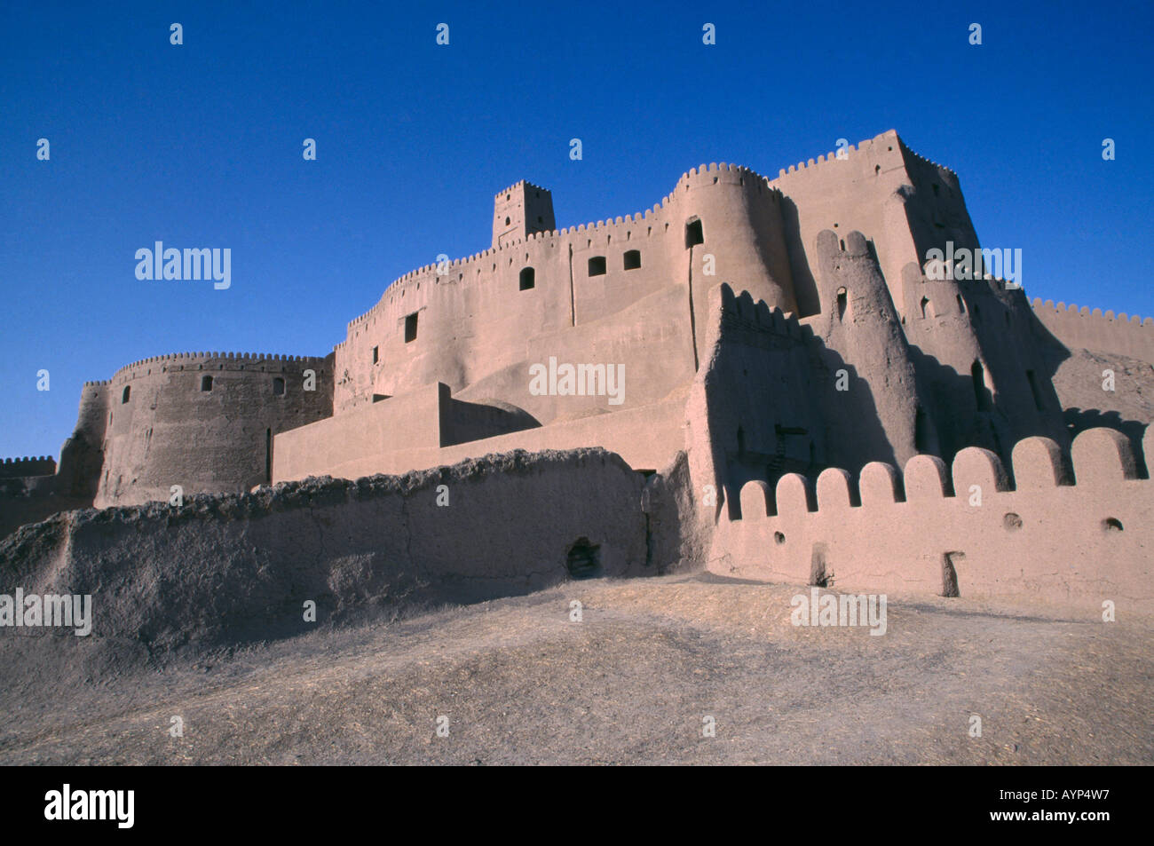 IRAN Central Asia Middle East Kerman Province Bam Arg e Bam Citadel castle fort before the 2003 earthquake destroyed the town Stock Photo
