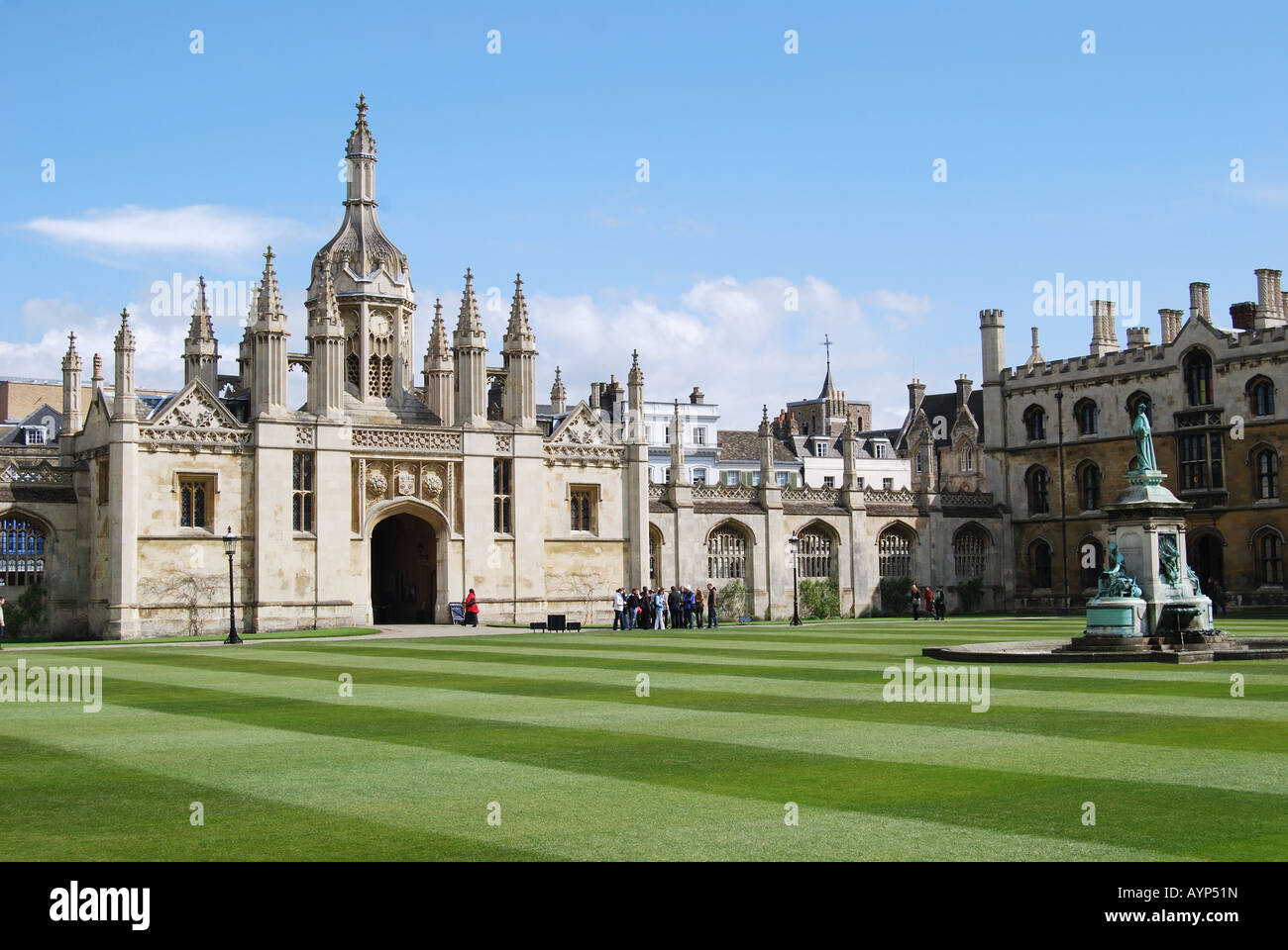 Front Court and Gatehouse, King's College, Cambridge, Cambridgeshire, England, United Kingdom Stock Photo