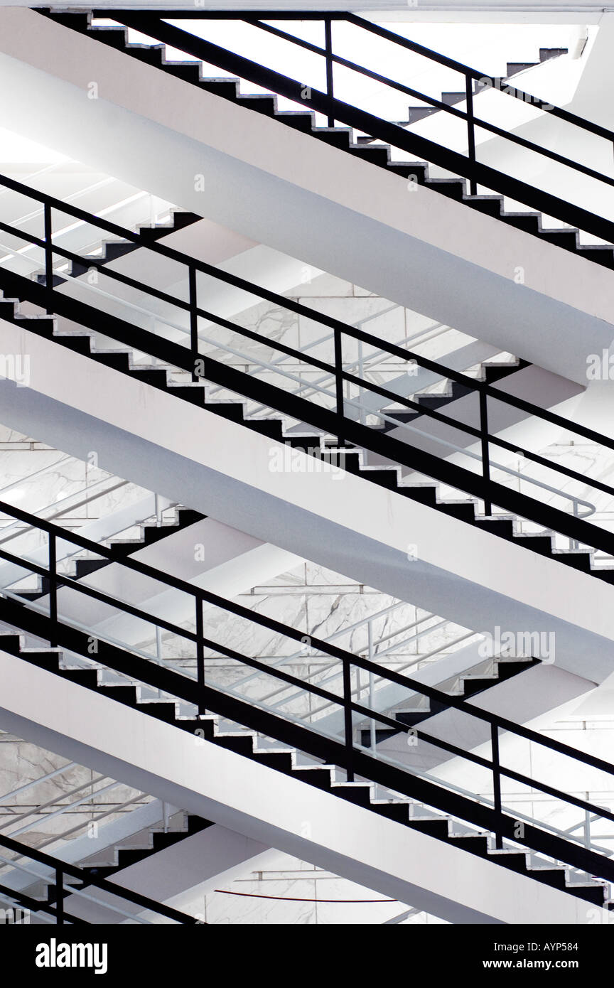 Black white staircase hi-res stock photography and images - Alamy