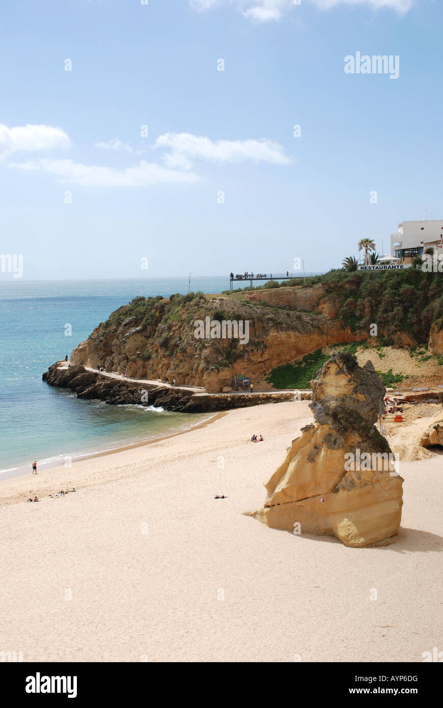 Portugal, Allbufeira town beach and viewpoint Stock Photo