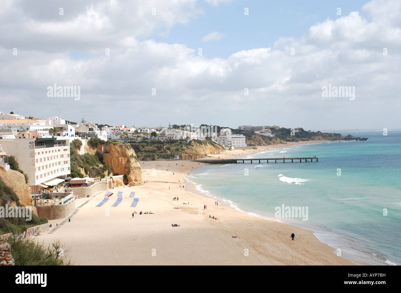Portugal, Town Beach at Albufeira Stock Photo