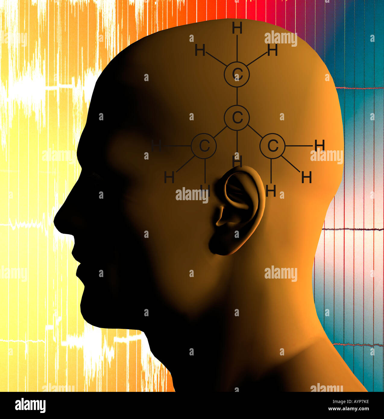 computer generated bionic male robot head Stock Photo - Alamy