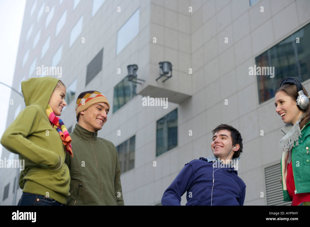 Group of young people standing together Stock Photo - Alamy