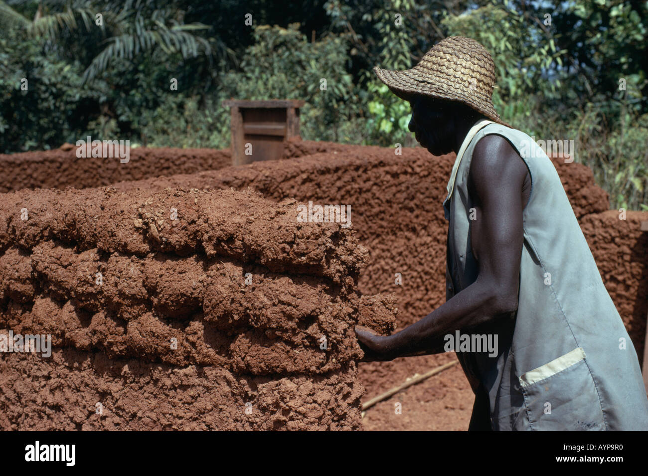NIGERIA West Africa Work People Architecture Construction Man building
