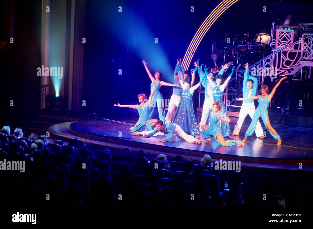 A theater show onboard entertainment on the Royal Caribbean cruise ship