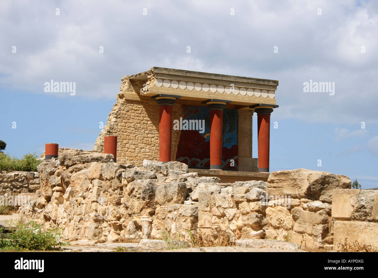 Crete Temple Minoan town and temple of Knossos (Knosos) Island of Crete, Greece ...