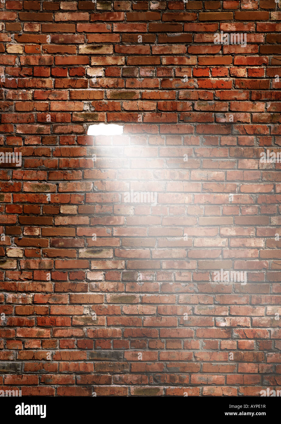 Light through a brick wall Stock Photo Alamy