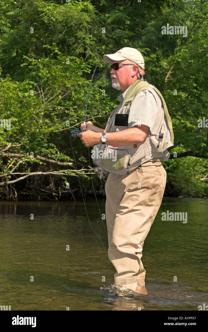 Fly fishing in northern USA Stock Photo Alamy
