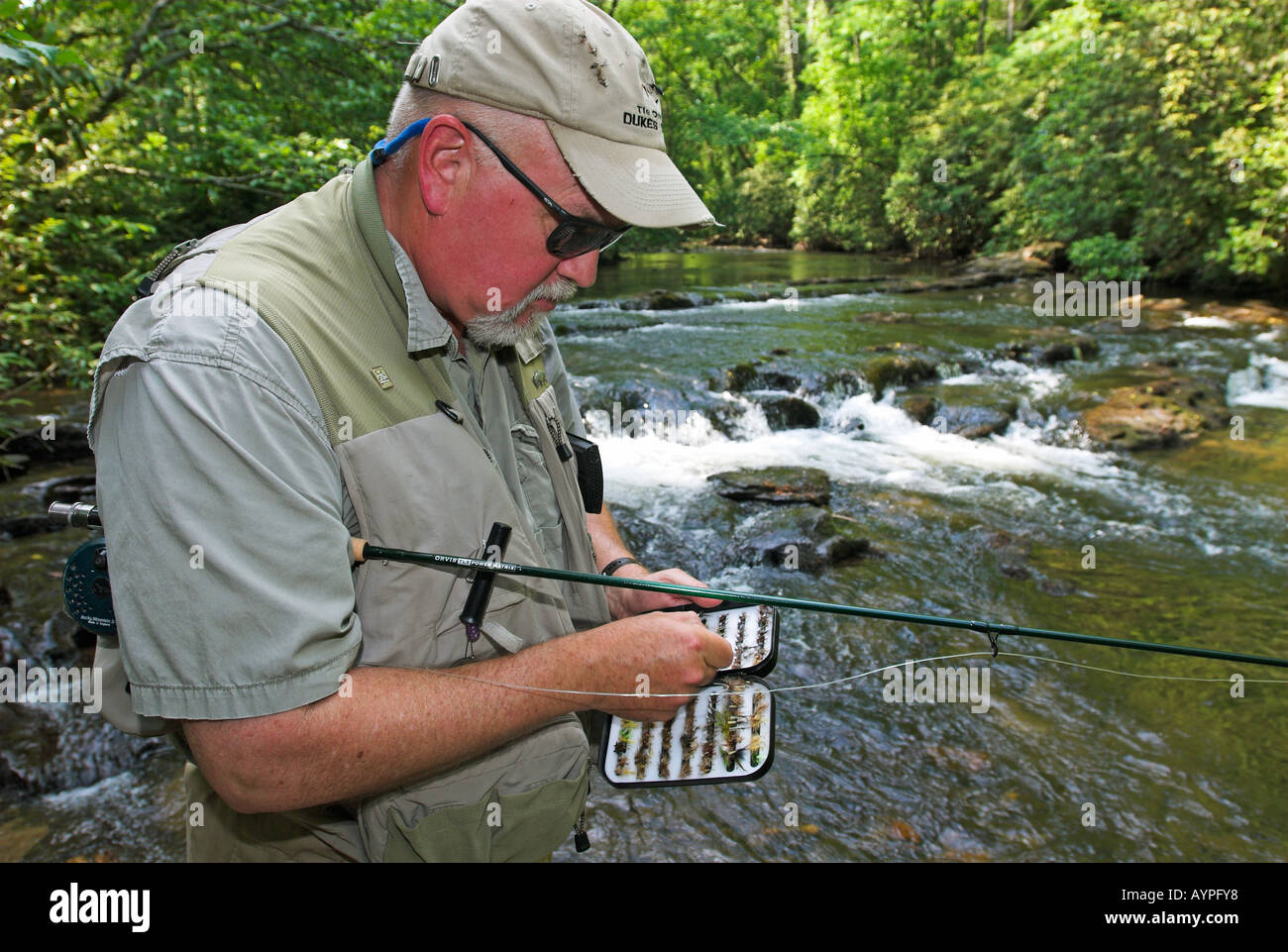 Fly fishing in northern USA Stock Photo Alamy