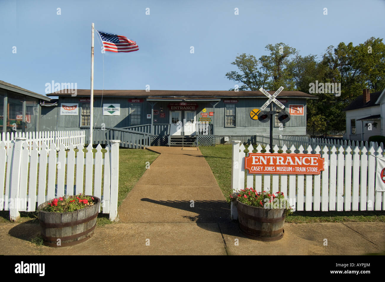 The Train Store in Casey Jones Village in Jackson Tennessee Stock Photo