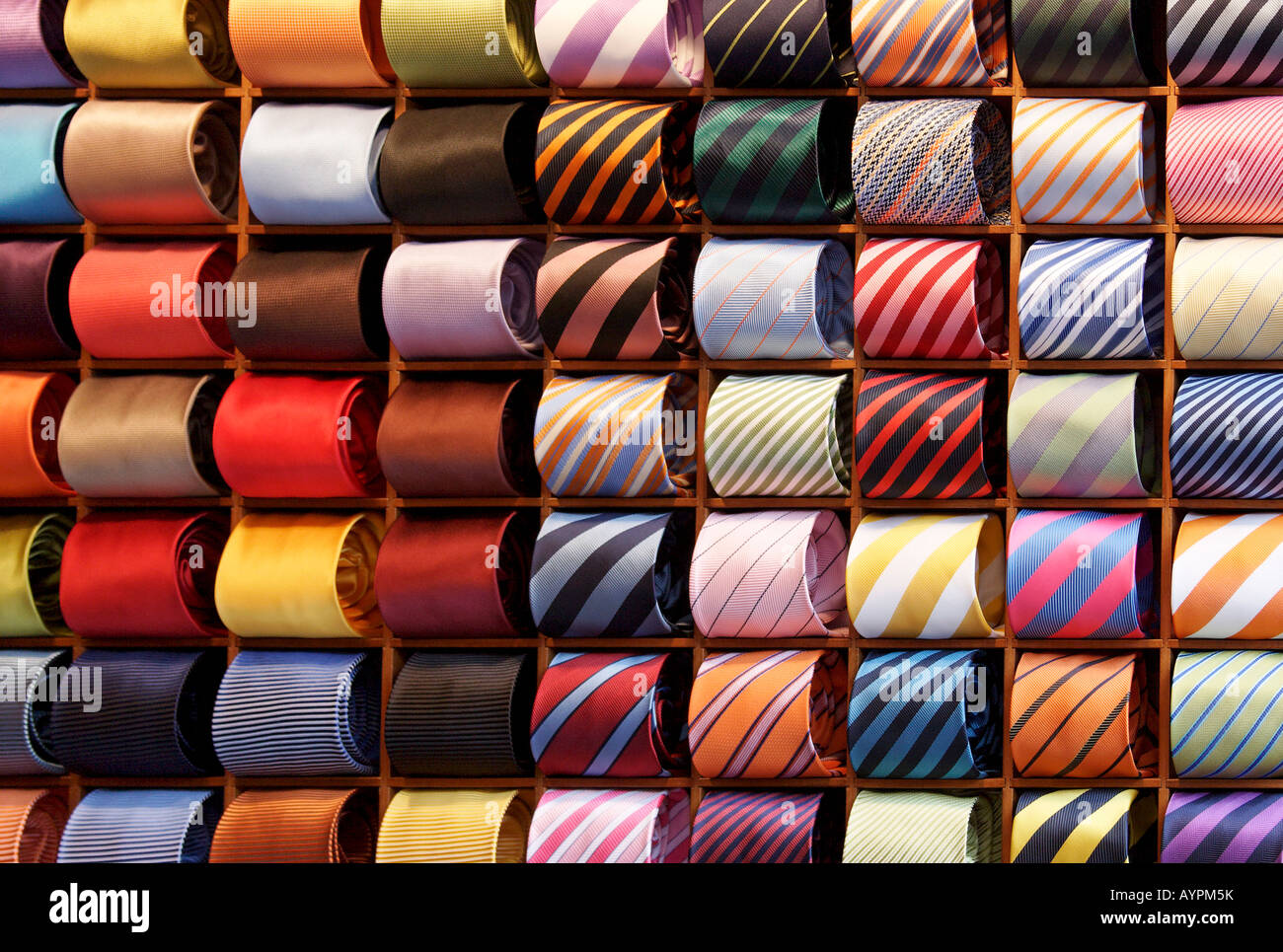 Colourful ties Stock Photo